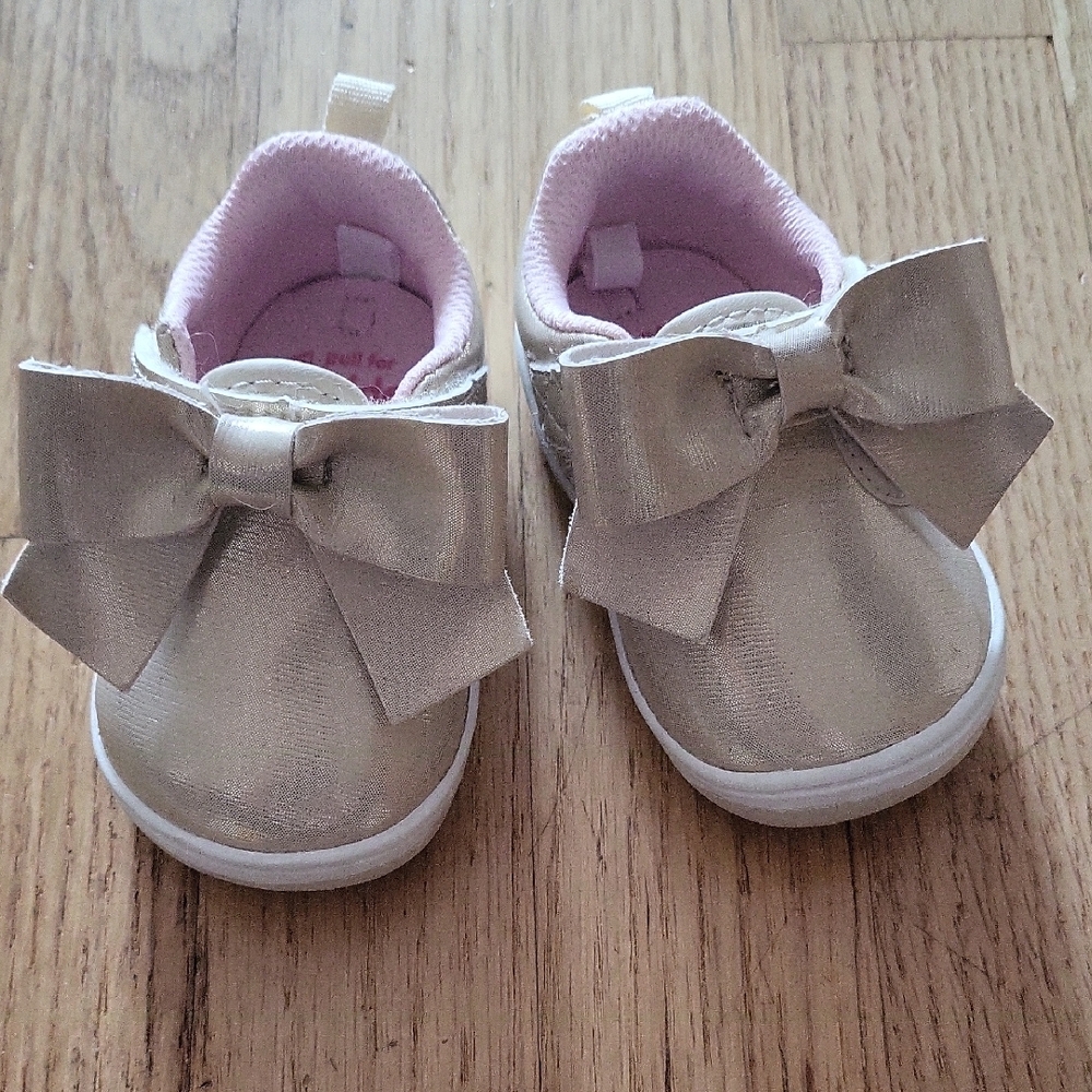 Stride Rite Gold Baby Shoes
